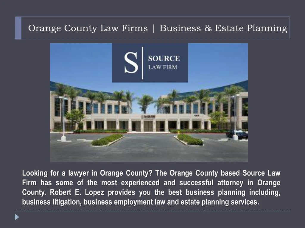 orange county law firms business estate planning