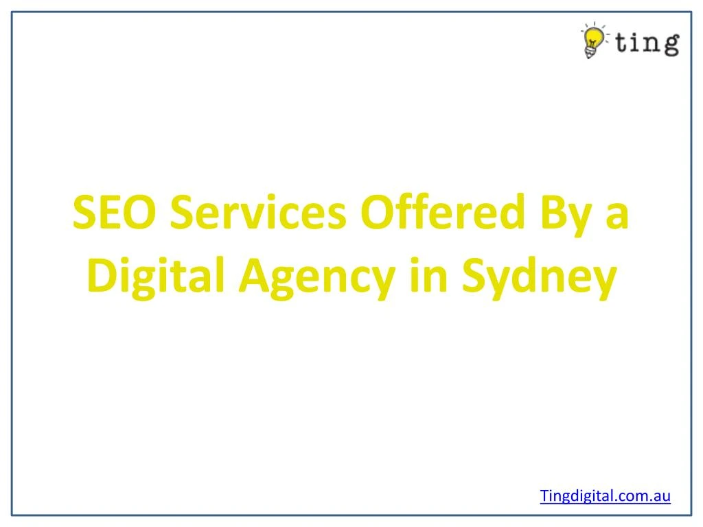 seo services offered by a digital agency in sydney