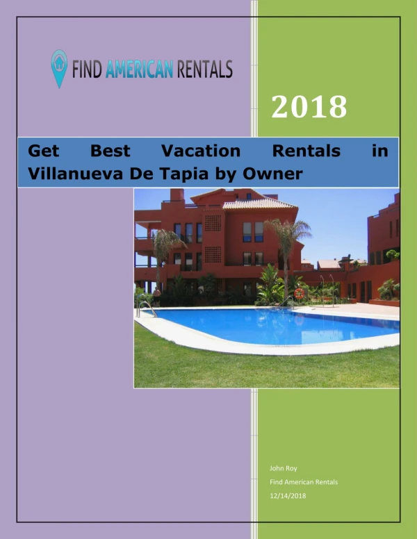 Get Best Vacation Rentals in Villanueva De Tapia by Owner