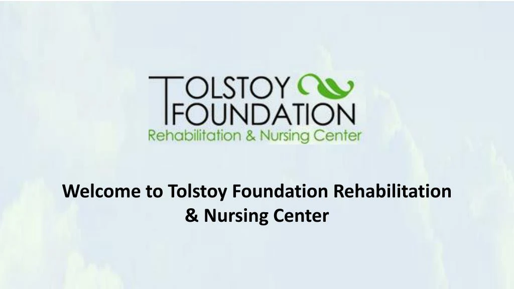 welcome to tolstoy foundation rehabilitation