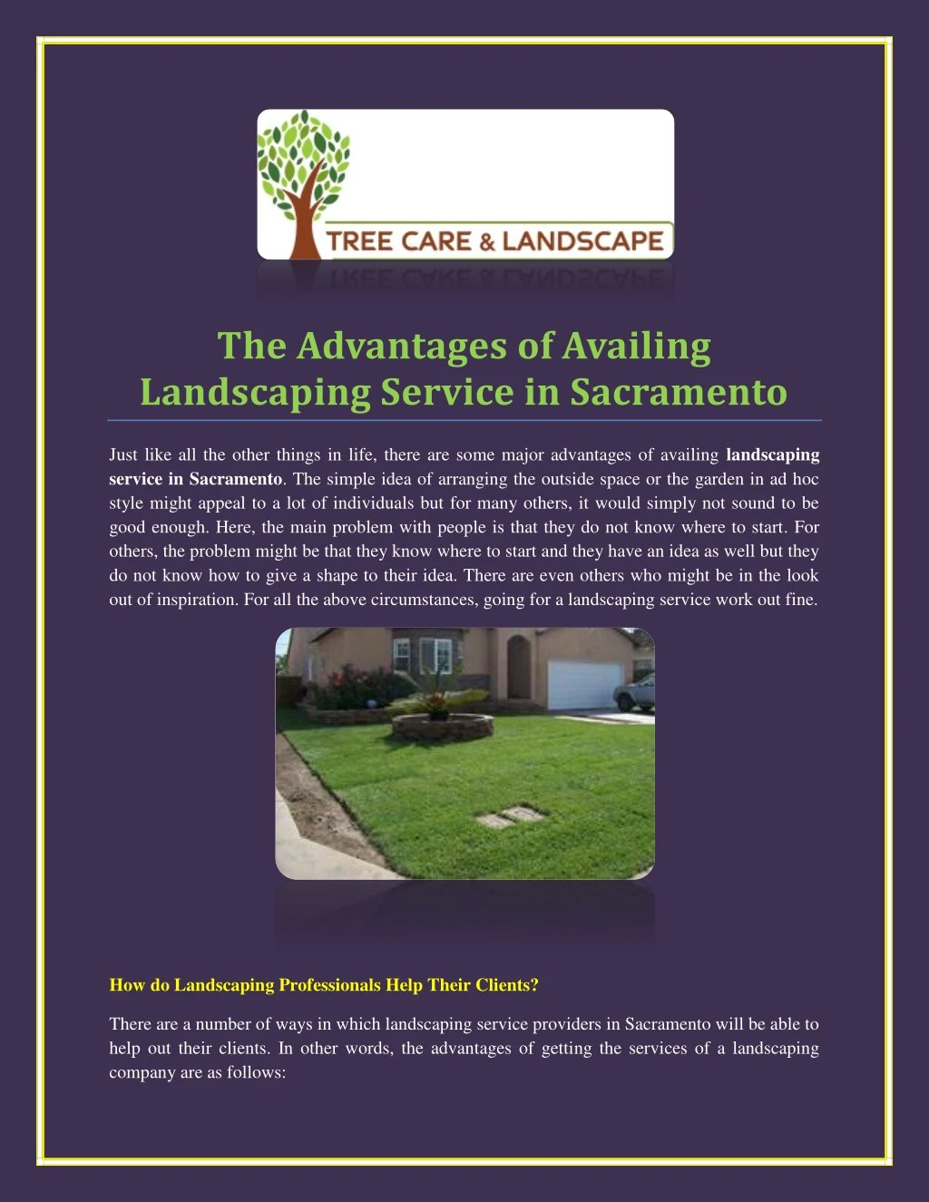 the advantages of availing landscaping service