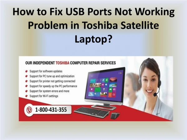 How to Fix USB Ports Not Working Problem in Toshiba Satellite Laptop?