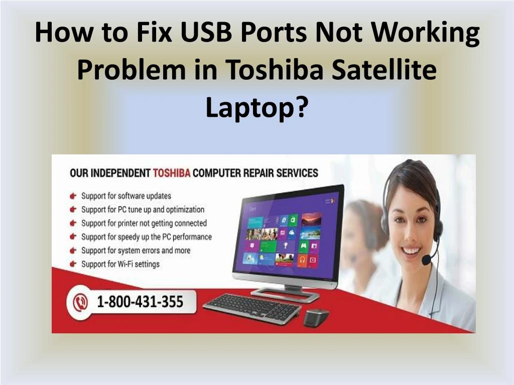 how to fix usb ports not working problem in toshiba satellite laptop