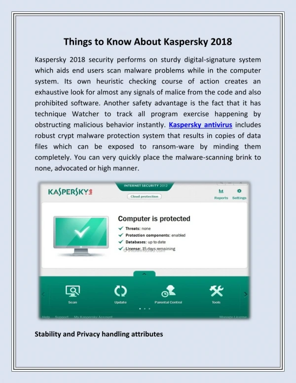 Things to Know About Kaspersky 2018