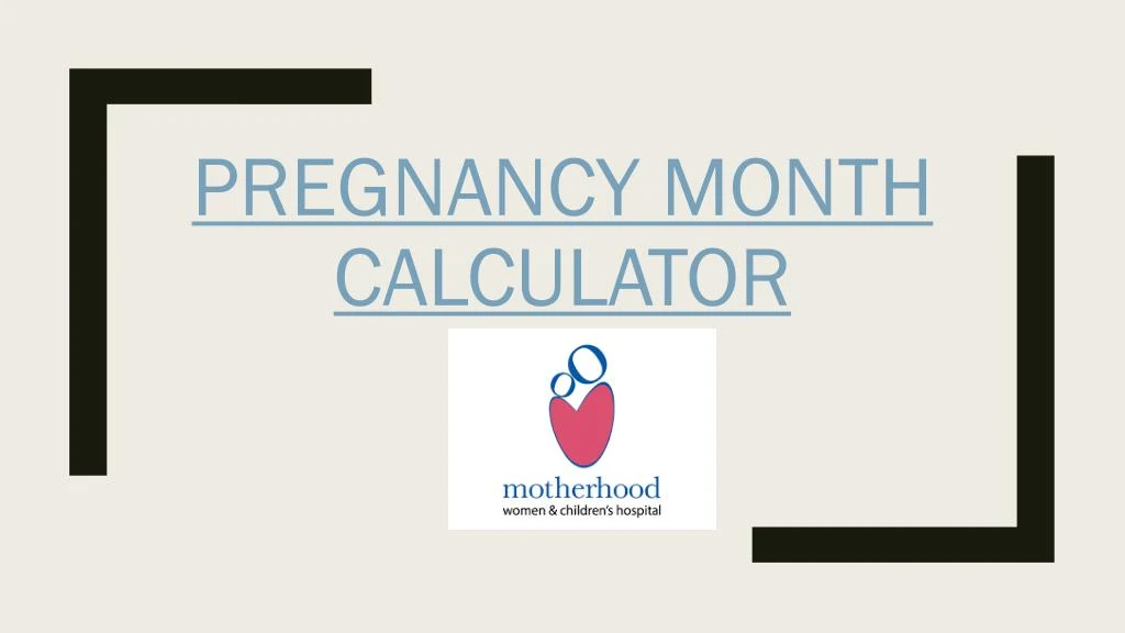 pregnancy month calculator