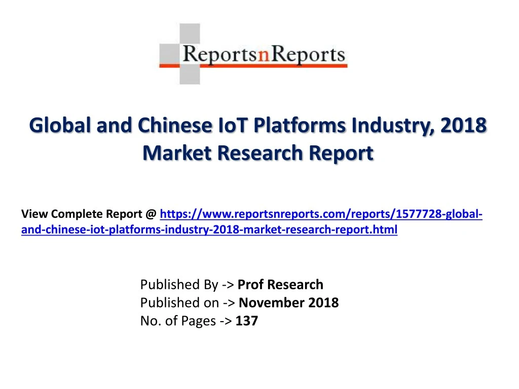 global and chinese iot platforms industry 2018
