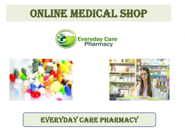 Online Medical Shop