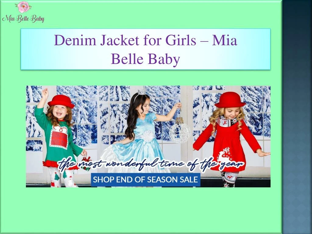 denim jacket for girls mia belle baby