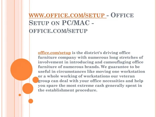 www office com setup office setup on pc mac office com setup