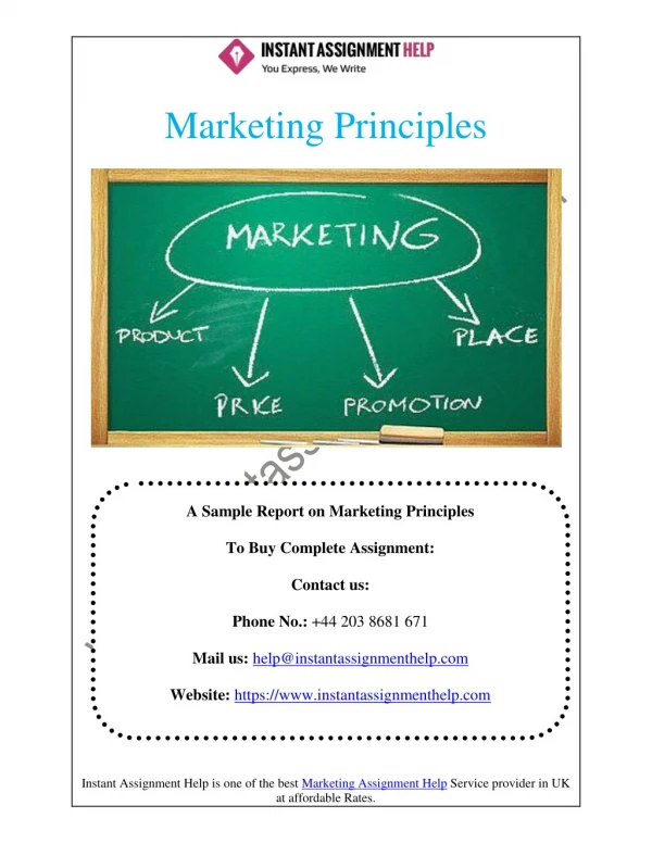 Different Marketing Principals for Business Development