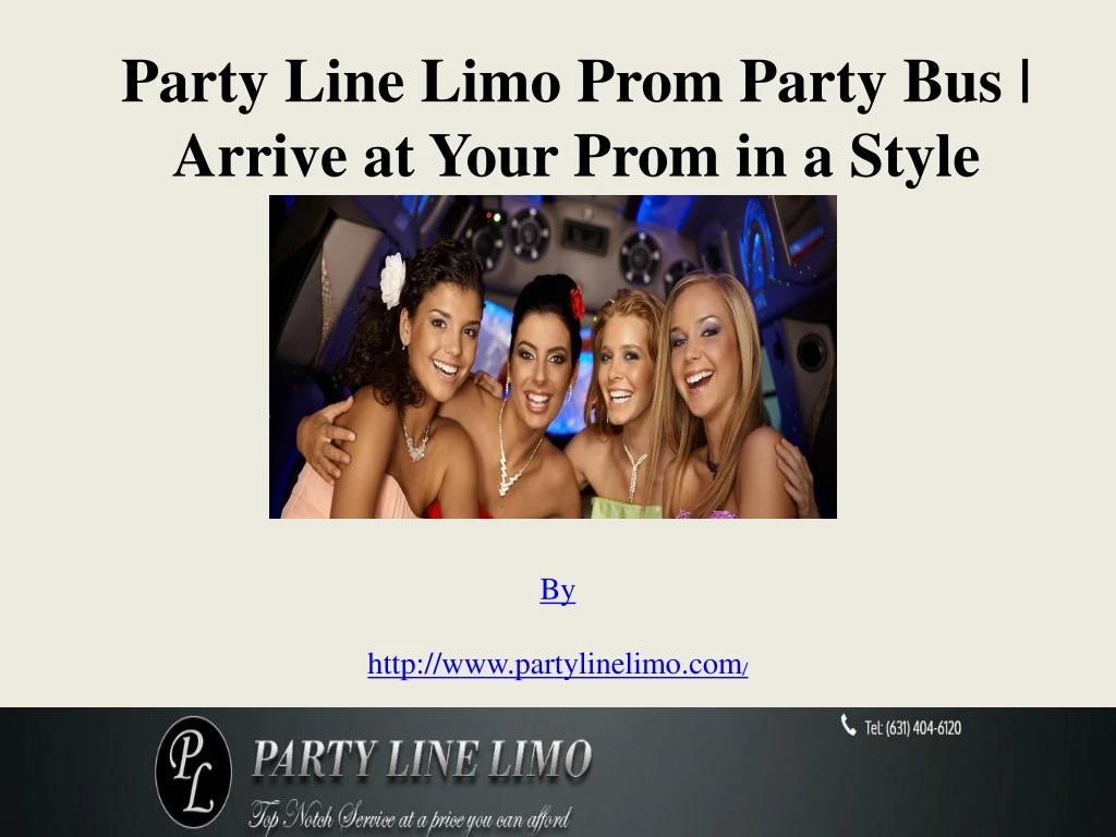 party line limo prom party bus arrive at your