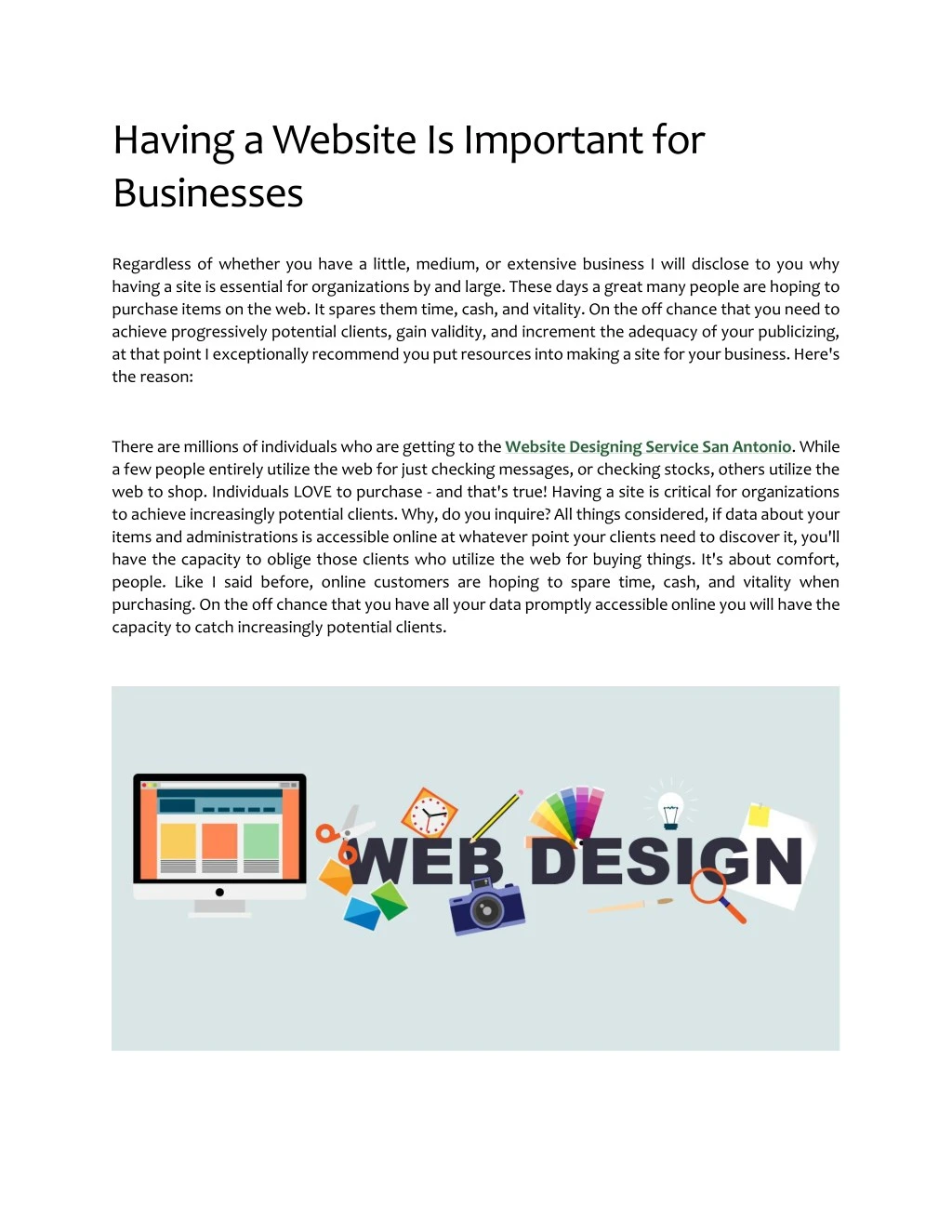 having a website is important for businesses