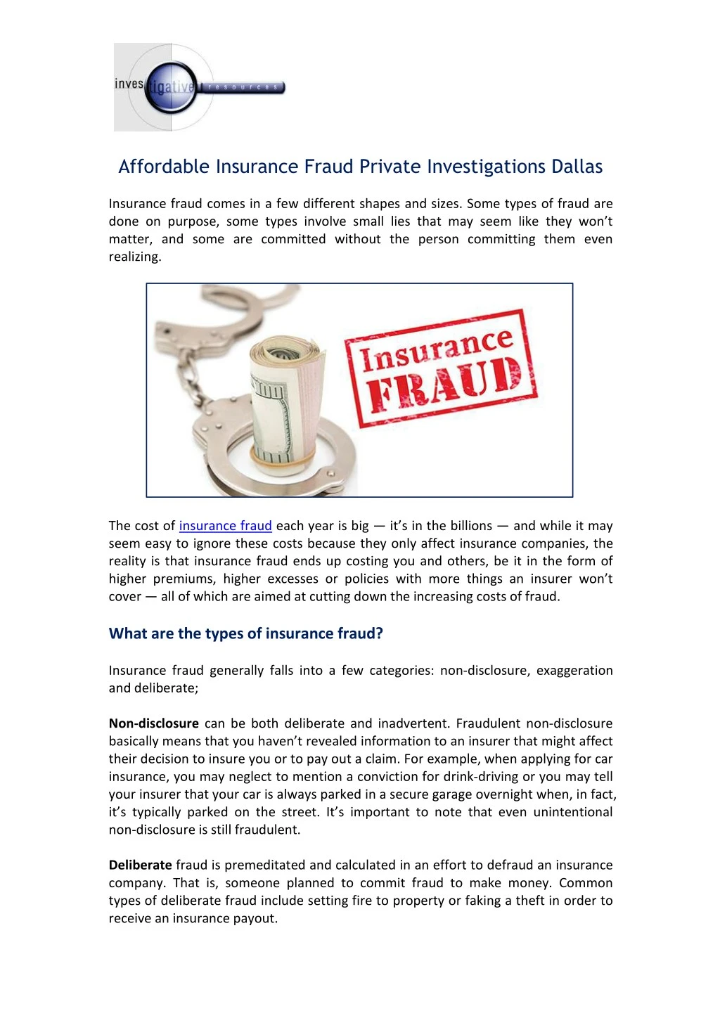 affordable insurance fraud private investigations