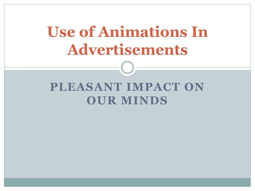 use of animations in advertisements
