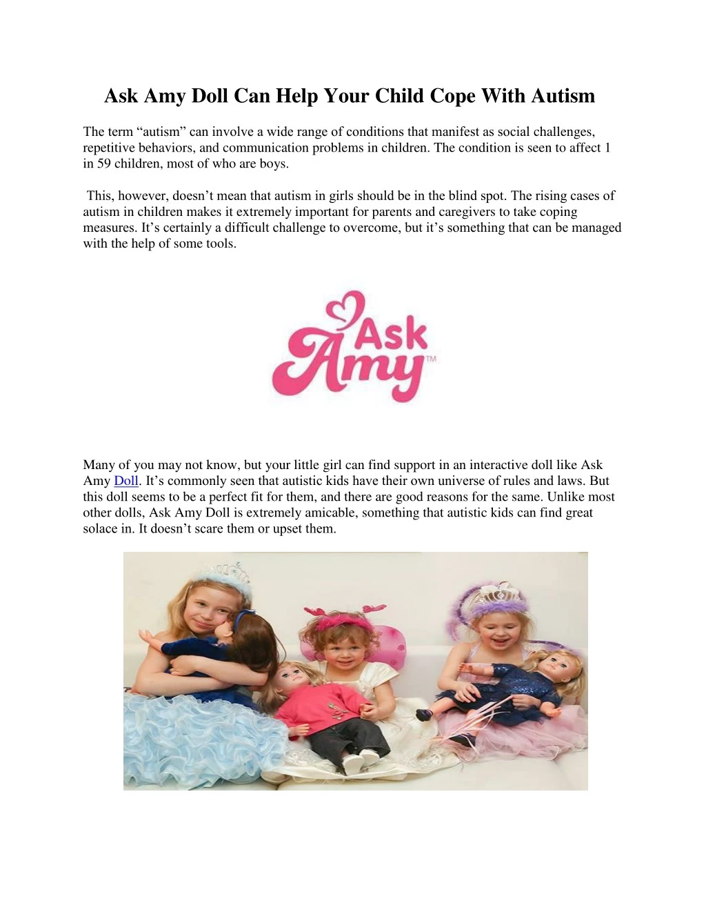 ask amy doll can help your child cope with autism