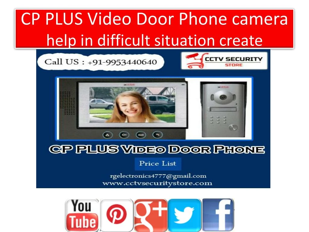 cp plus video door phone camera help in difficult situation create