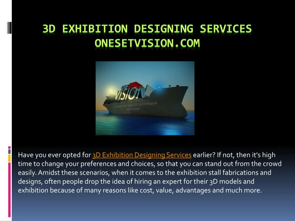 3d exhibition designing services onesetvision com