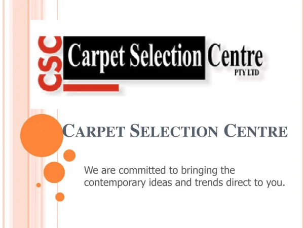 Carpet Selection Products