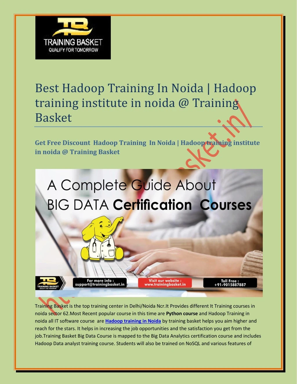 best hadoop training in noida hadoop training