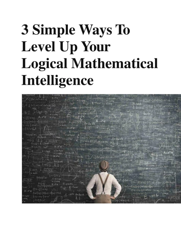 Logical Mathematical Intelligence