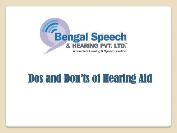 Hearing Aid - Solution for hearing problems