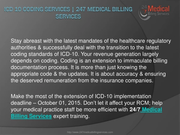 ICD 10 Coding Services | 247 Medical Billing Services