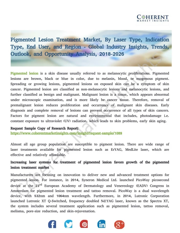 Pigmented Lesion Treatment Market, By Laser Type, - Global Industry Insights, Trends, Outlook, and Opportunity Analysis,