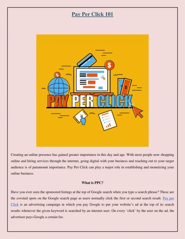 pay per click 101