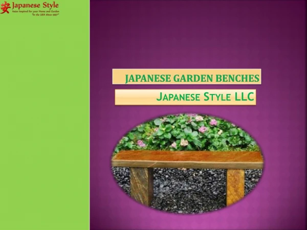 Japanese garden benches for sale by Japanese Style LLC