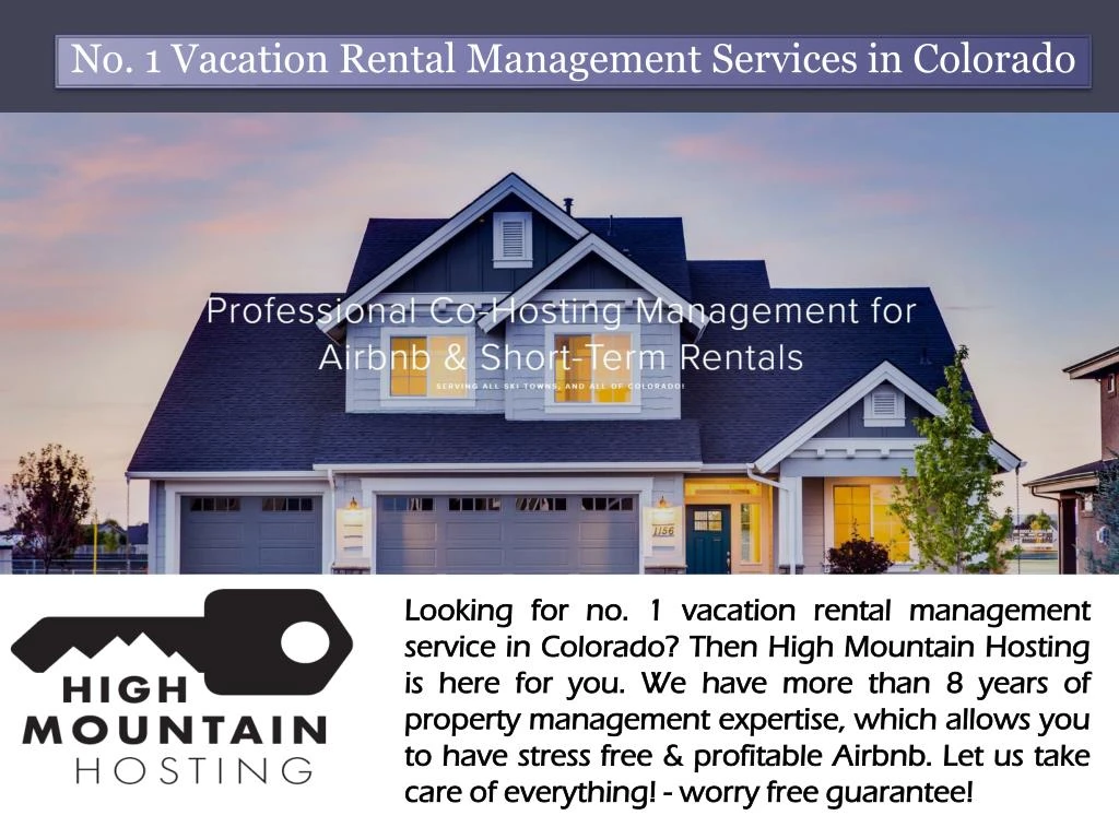 no 1 vacation rental management services in colorado