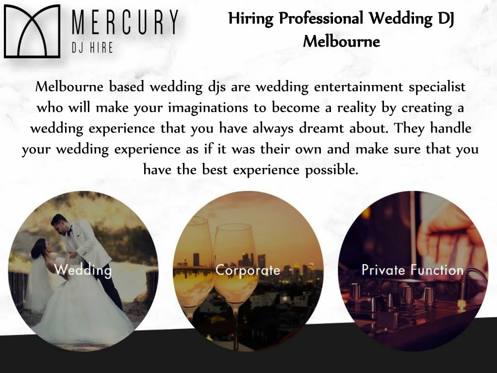 hiring professional wedding dj melbourne