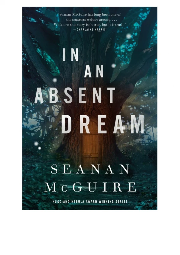 Free In an Absent Dream By Seanan McGuire in format PDF / EPUB / Mobi