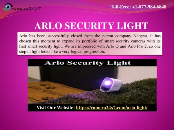 Official 1-877-984-6848 Arlo Security Light