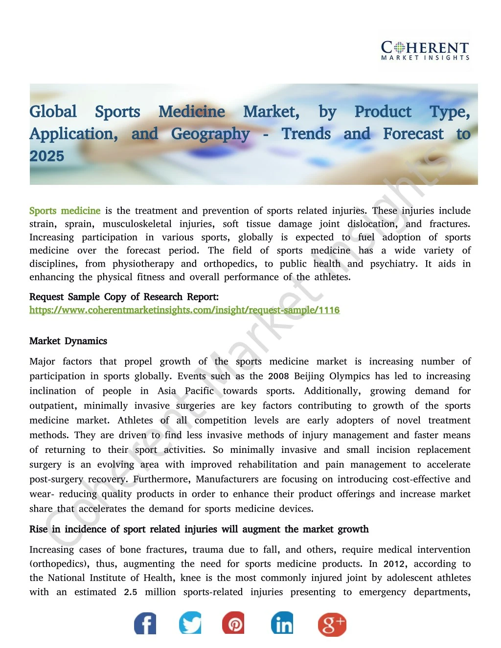 global sports medicine market by product type