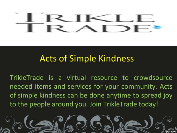 Acts of Simple Kindness