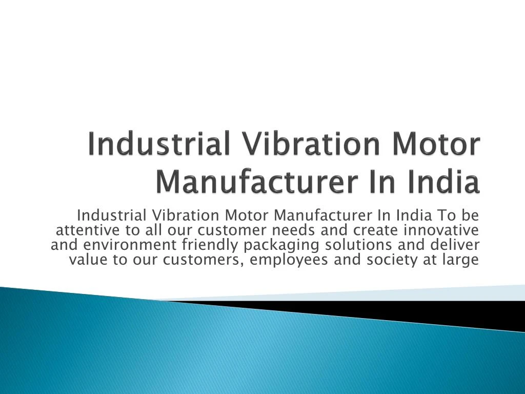 industrial vibration motor manufacturer in india