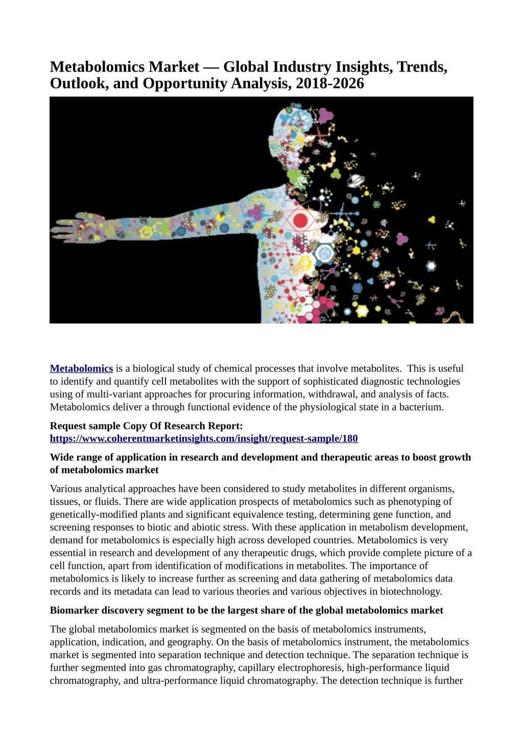 metabolomics market global industry insights