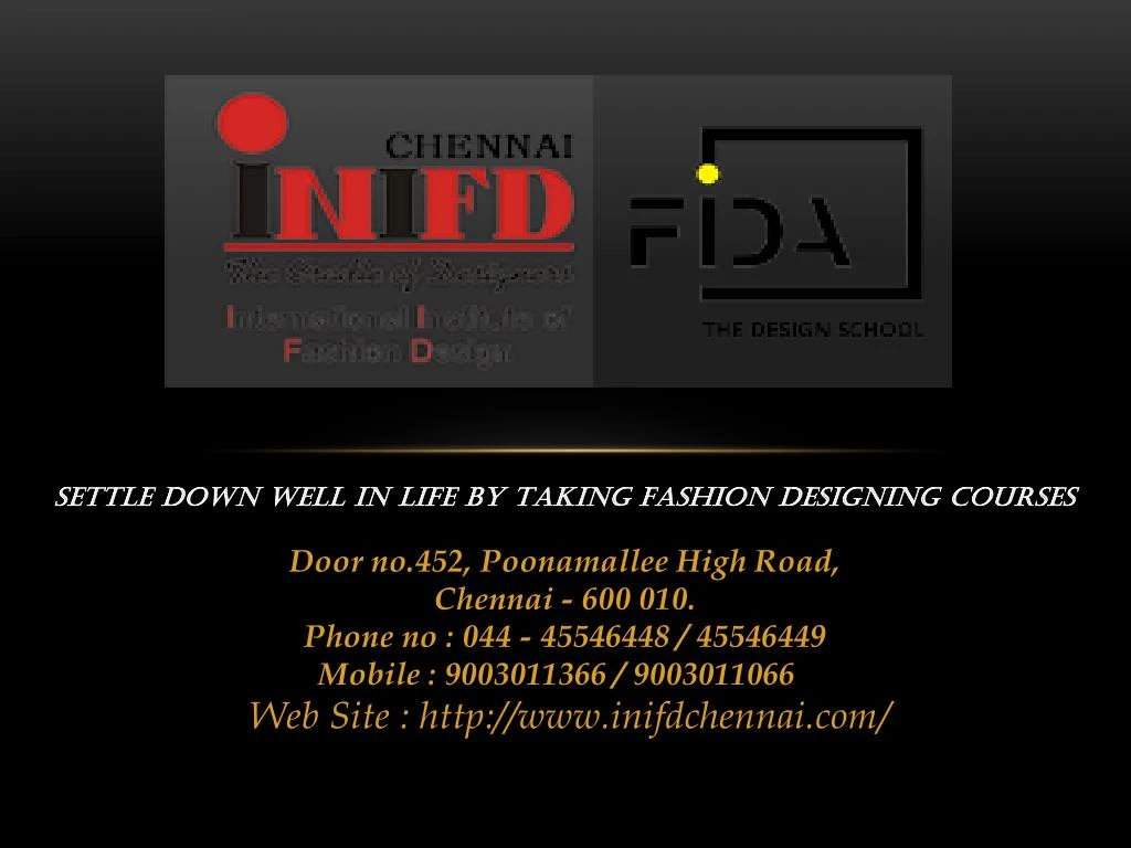 settle down well in life by taking fashion designing courses