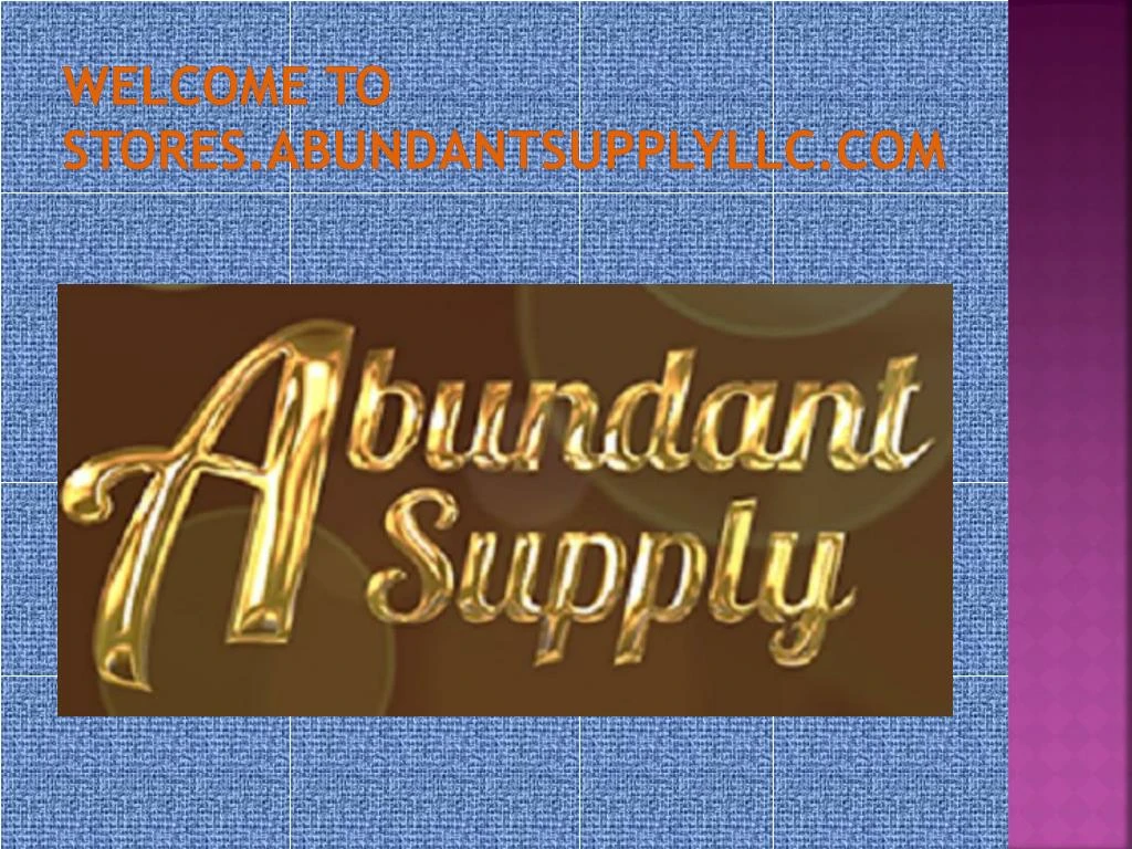 welcome to stores abundantsupplyllc com