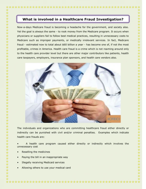 What is involved in a Healthcare Fraud Investigation?
