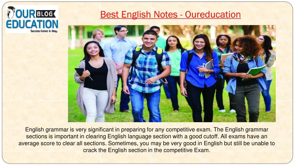 best english notes oureducation