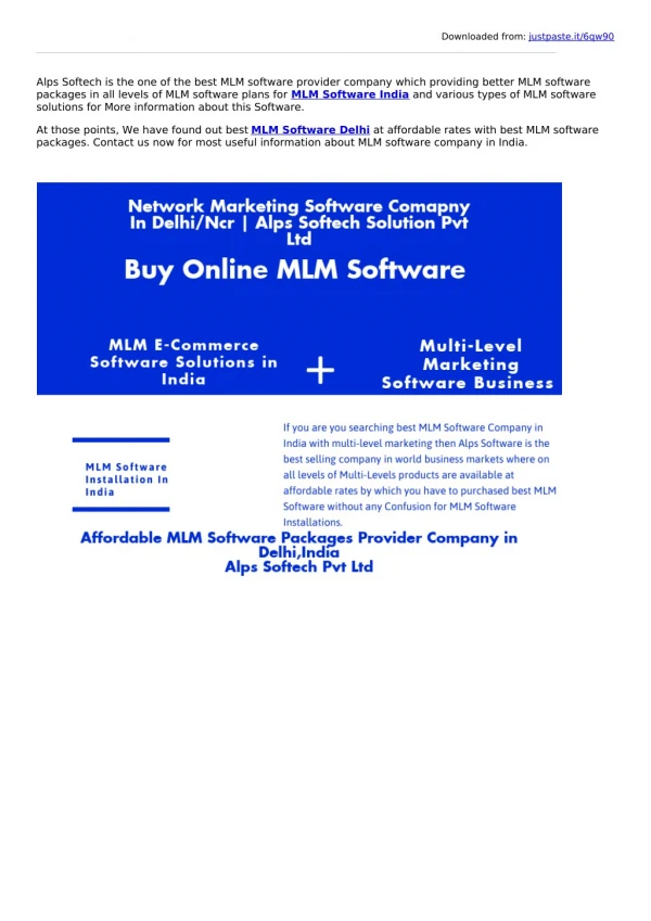 MLM Software Business - MLM Software Provider