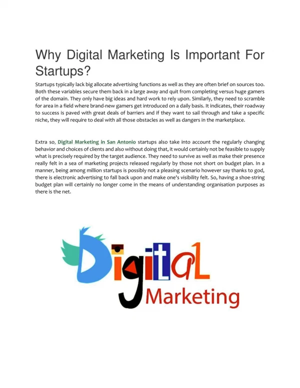 Why Digital Marketing Is Important For Startups?