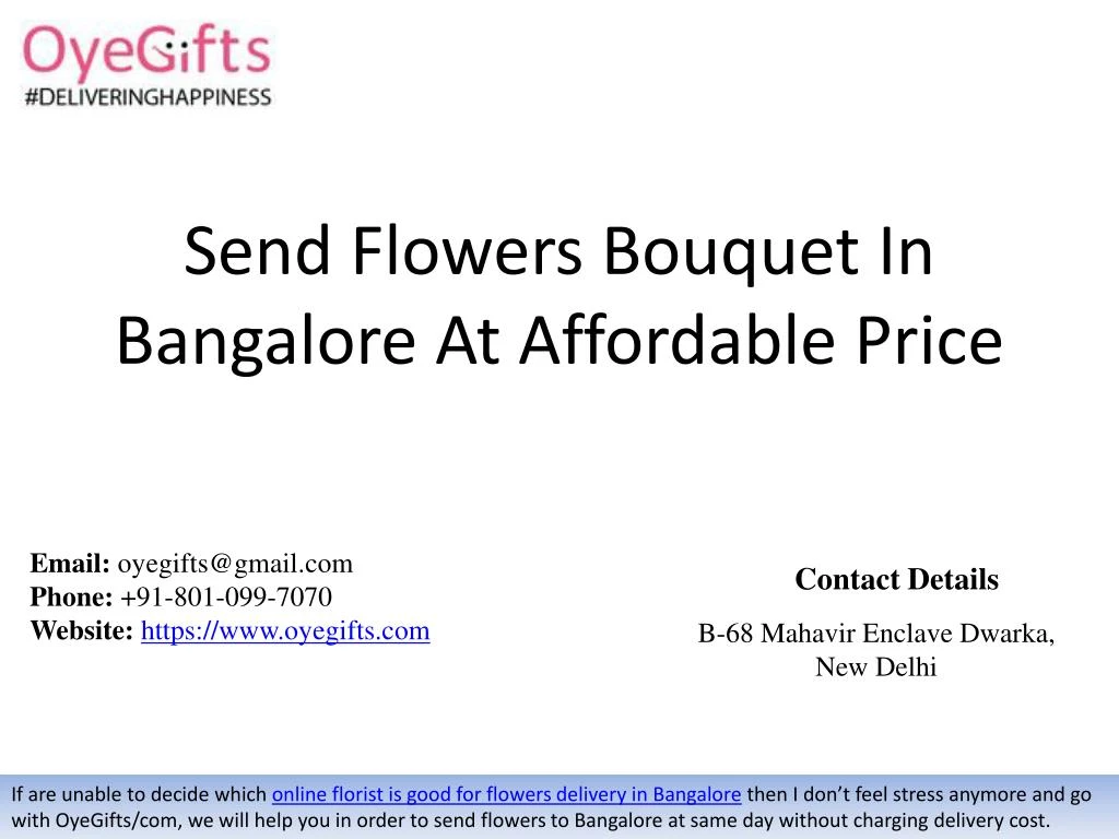 send flowers bouquet in bangalore at affordable price