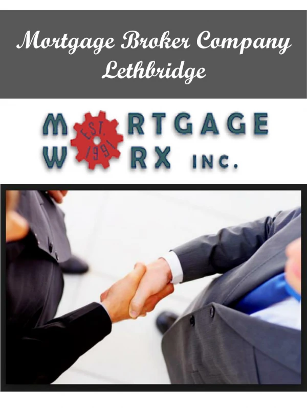 Mortgage Broker Company Lethbridge