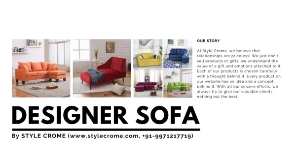 Designer sofa- Style Crome