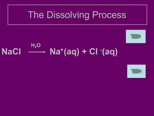 The Dissolving Process