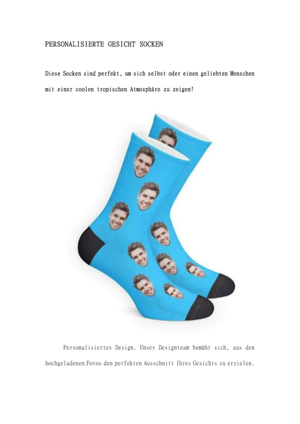 Personalisierte Gesicht Socken