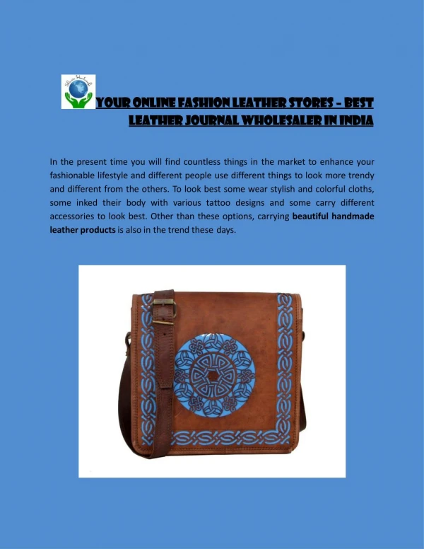 Your Online Shaista Handicraft Fashion Leather Store – Best Leather journal Wholesaler in India