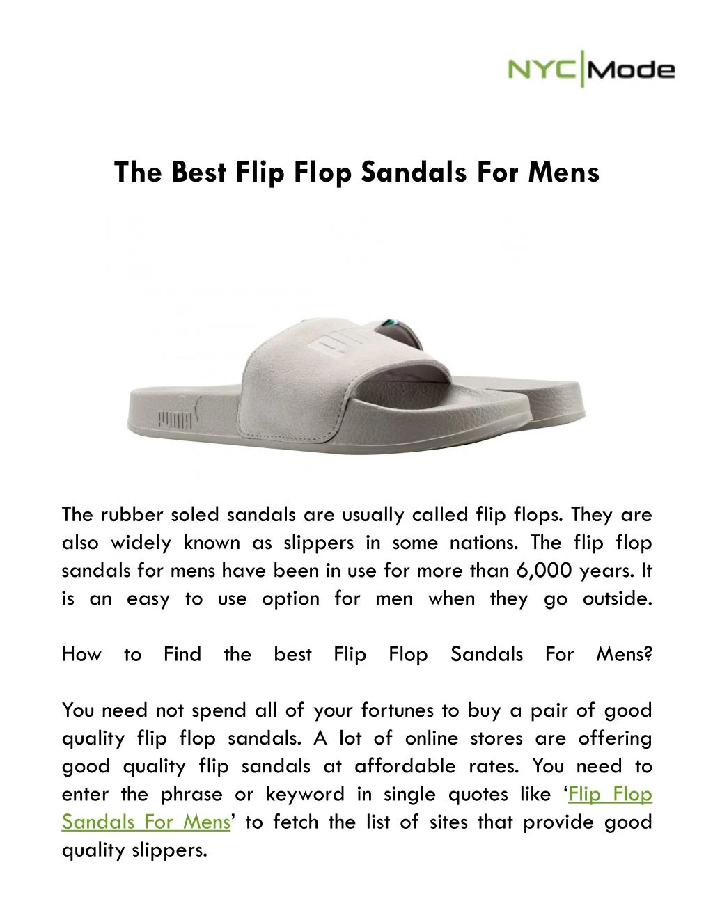 the best flip flop sandals for mens